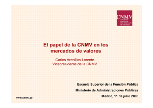 El papel de la CNMV en los mercados de valores