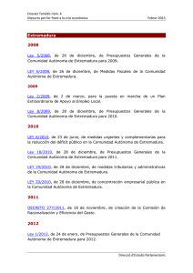 Extremadura 2008 2010 2011 2012