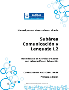 Subárea Comunicación y Lenguaje L2
