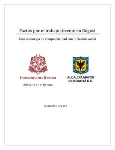 Pactos por el trabajo decente en Bogotá