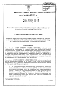 decreto 1529 del 29 de septiembre de 2016