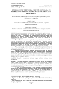 ordenamiento territorial y gestión integrada de los recursos hídricos