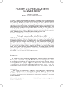 FilosoFía y el problema de dios en Xavier Zubiri1