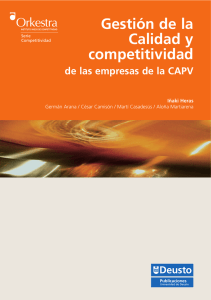 Gestión de la Calidad y competitividad de las empresas de la CAPV