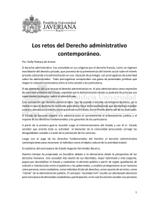 Los retos del Derecho administrativo contemporáneo.