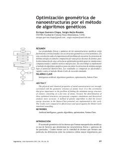 Optimización geométrica de nanoestructuras por el método de