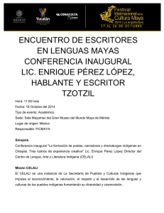encuentro de escritores en lenguas mayas conferencia inaugural lic