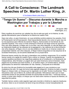 Martin Luther King, Jr. Papers Project Speeches: Discurso durante