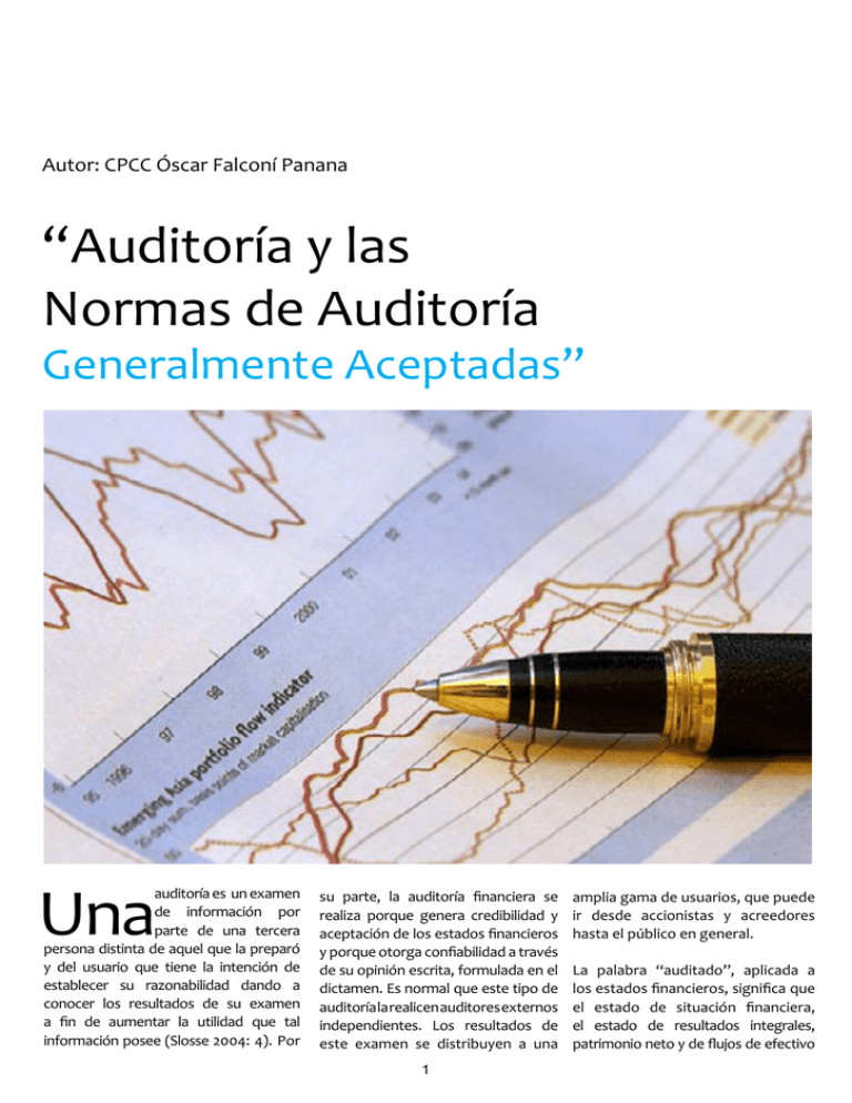 “Auditoría Y Las Normas De Auditoría