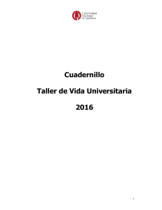Cuadernillo Taller de Vida Universitaria 2016