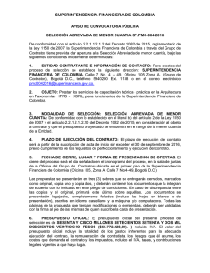 Aviso - Superintendencia Financiera de Colombia