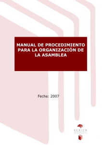 manual de procedimiento para la organización de la