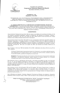 Acuerdo No. 016 del 15 de Septiembre 2015
