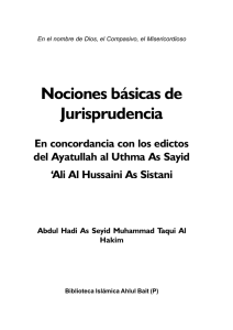 Nociones básicas de Jurisprudencia - Biblioteca Islámica Ahlul Bait