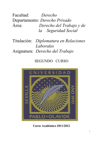 1008 - Derecho del Trabajo - Universidad Pablo de Olavide, de Sevilla
