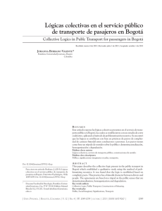 Lógicas colectivas en el servicio público de transporte de pasajeros