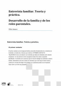 Entrevista familiar. Teoría y práctica. Desarrollo de la familia y de los