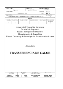 transferencia de calor - Universidad Central de Venezuela