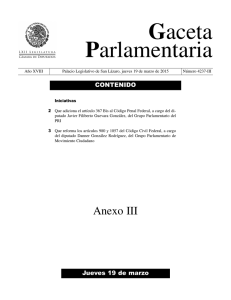 Anexo III - Gaceta Parlamentaria, Cámara de Diputados