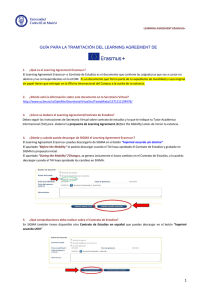 Guía para tramitar Learning Agreement Erasmus+