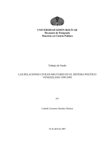 UNIVERSIDAD SIMÓN BOLÍVAR Decanato de Postgrado Maestría