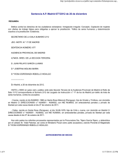 Sentencia AP Madrid 677/2012 de 26 de diciembre