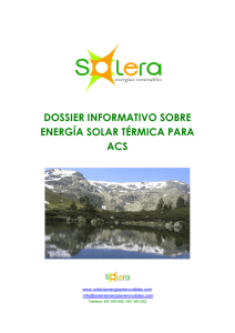 DOSSIER INFORMATIVO SOBRE ENERGÍA SOLAR TÉRMICA