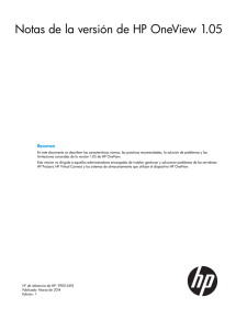 Notas de la versión de HP OneView 1.05
