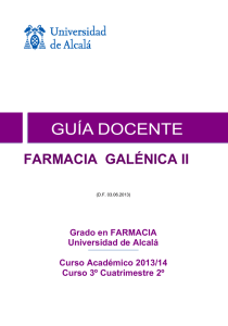 farmacia galénica ii - Universidad de Alcalá