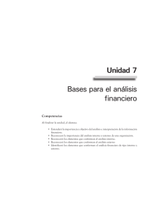 Unidad 7 Bases para el análisis financiero