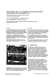 Patología de la construcción en España: aproximación estadística