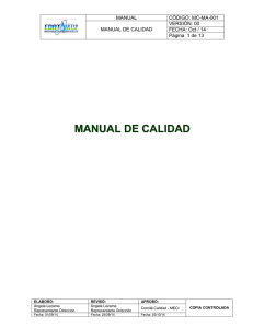 MC-MA-001 Manual de Calidad
