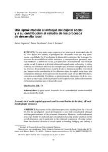 Una aproximación al enfoque del capital social y a su contribución