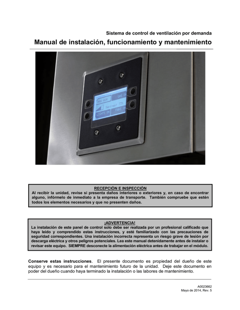 instalación CaptiveAire