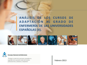Análisis de los cursos de adaptación al Grado de Enfermería en las