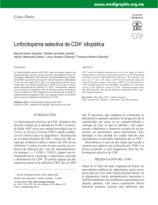 Linfocitopenia selectiva de CD4+ idiopática