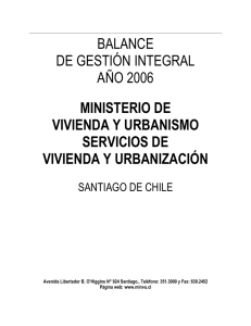 BGI 2006 Servicios de Vivienda y Urbanización