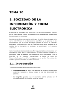 tema 20 5. sociedad de la información y firma electrónica