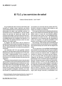 El TLC y los servicios de salud - Academia Nacional de Medicina de