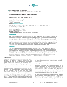 Hemofilia en Chile: 1996-2006