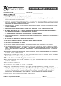 Spanish Patient Bill of Rights