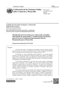 Movilización de la inversión para el desarrollo sostenible