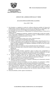 ANEXO IV DE LA RESOLUCIÌN D.G.R. N° 105/08 ACTA DE