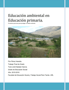 Educación ambiental en Educación primaria.