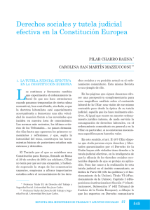 Derechos sociales y tutela judicial efectiva en la Constitución Europea