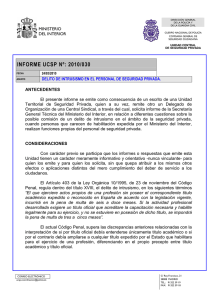 Informe comunicado sector España 2009