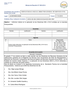 Minuta 055-2014 - Dirección General de Servicio Civil de Costa Rica