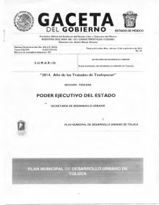 Plan Municipal de Desarrollo Urbano de Toluca.