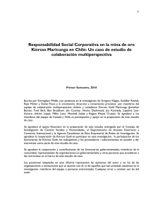 Responsabilidad Social Corporativa en la mina de oro Kinross