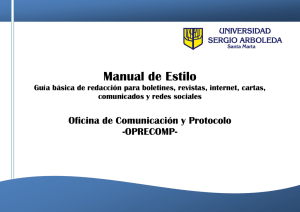 manual de estilo - Universidad Sergio Arboleda Bogotá